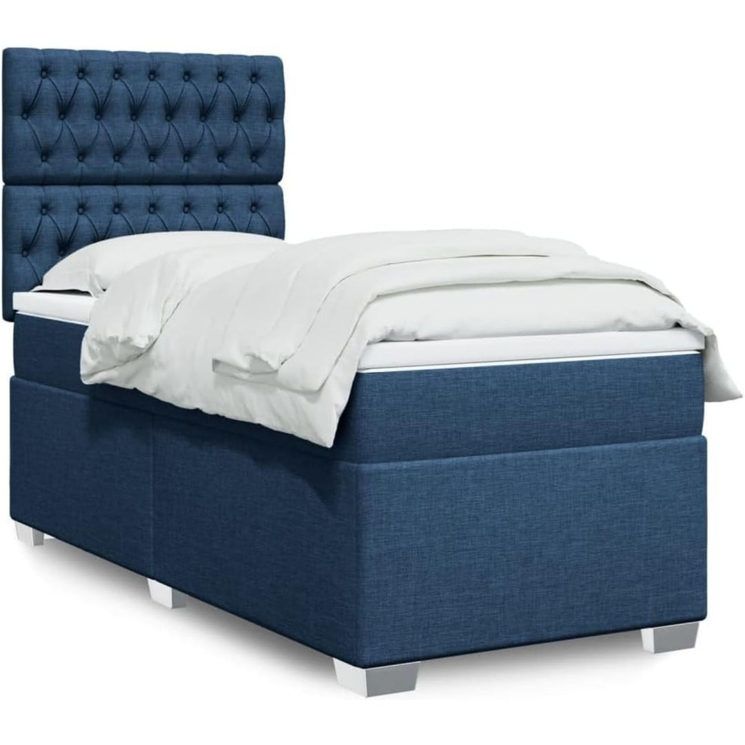 Das Boxspringbett misst 90 x 200 cm
