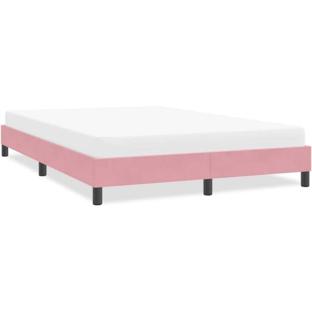 Bettgestell in Rosa mit einem Lattenrost