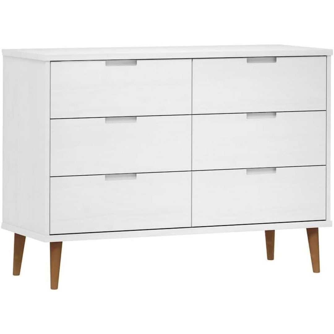 6 Schubladen und eine Wandmontage an dem Sideboard