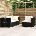 Sofagarnitur in Schwarz und Creme