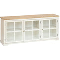 Sideboard mit Glastueren, verstellbaren Ablagen und geschlossenem Stauraum