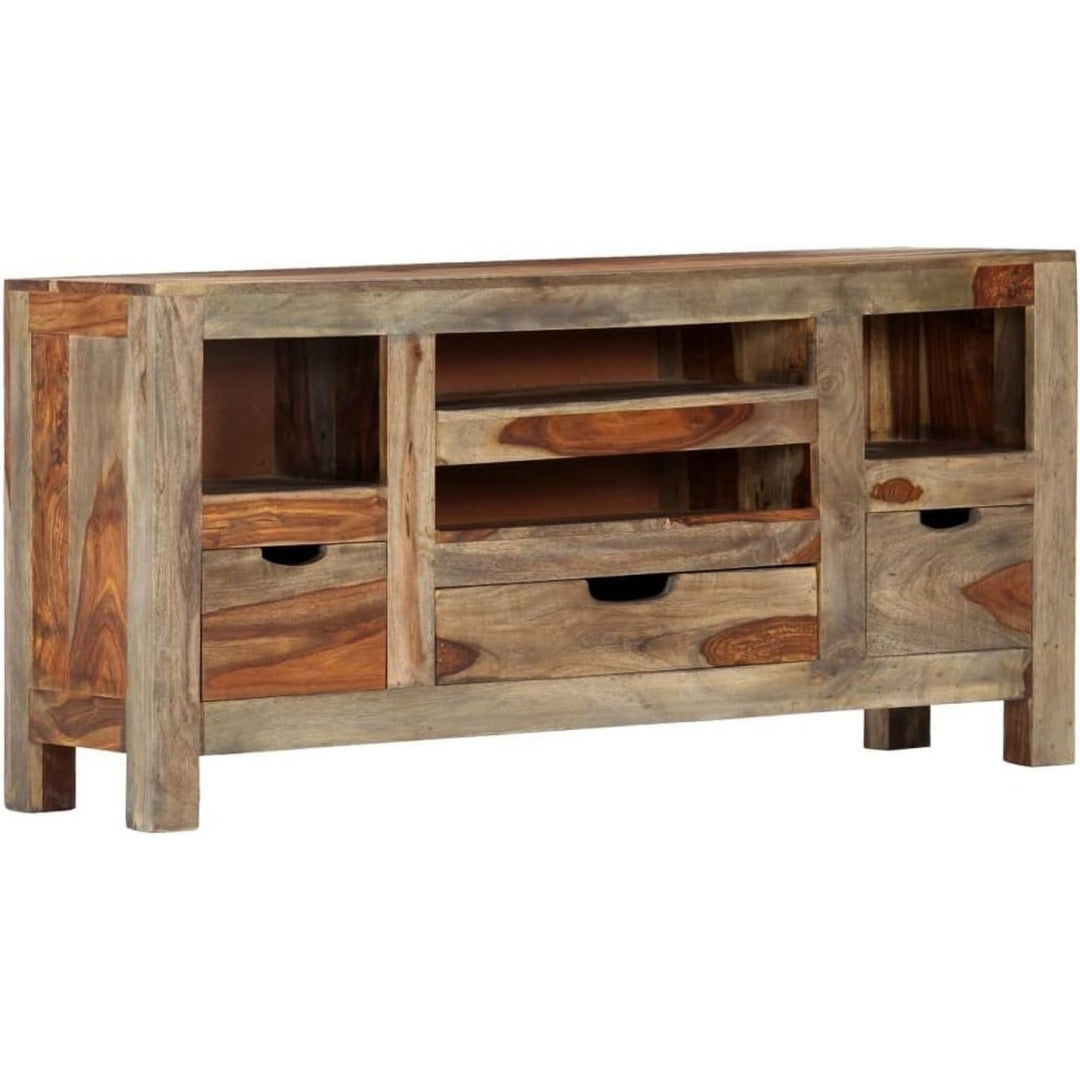 3 Schubladen und offene Ablagen an dem Sideboard