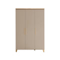 Kleiderschrank in Eichenbraun und Violett