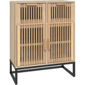 Das Sideboard misst 60 x 30 x 75 cm in Braun