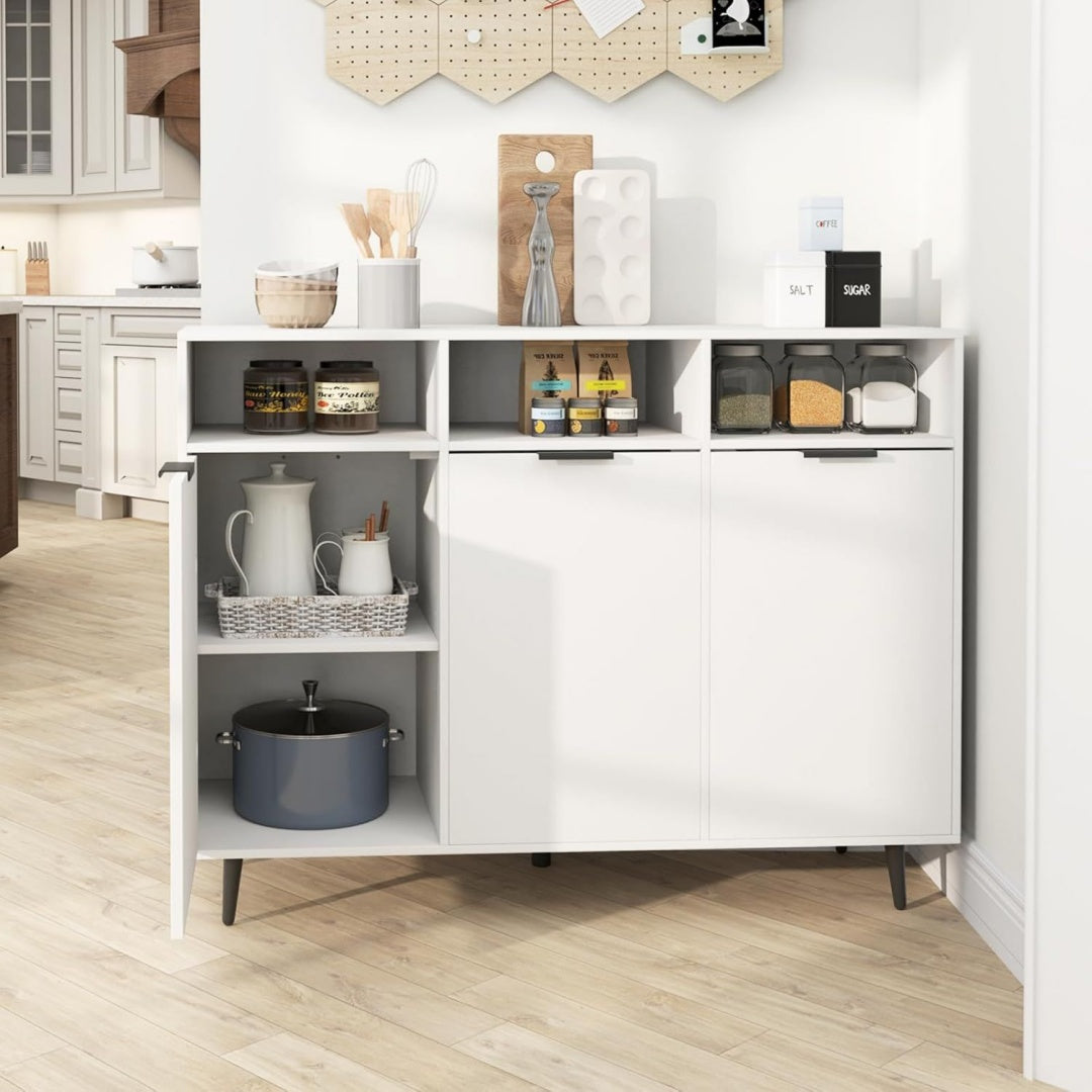 Sideboard mit 3 Tueren und Holzoptik